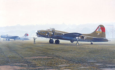 "Fames Favored Few"-Sam Lyons-B-17G 92nd Bomb Group, 8th Army Air Force Art